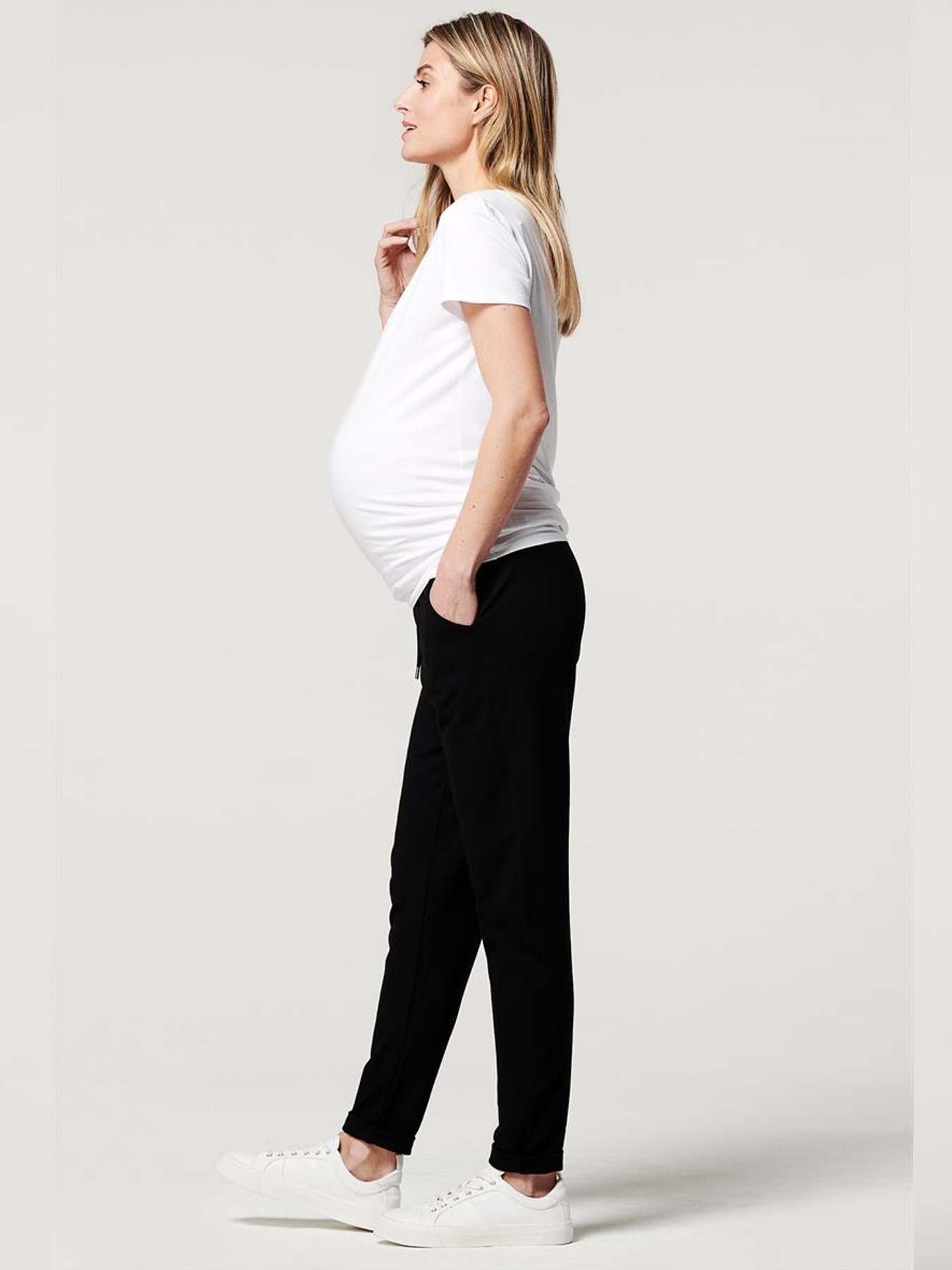 Pantalon casual/chic de grossesse noir