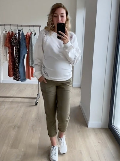 Boyfriend Zwangerschapsjeans Kaki 