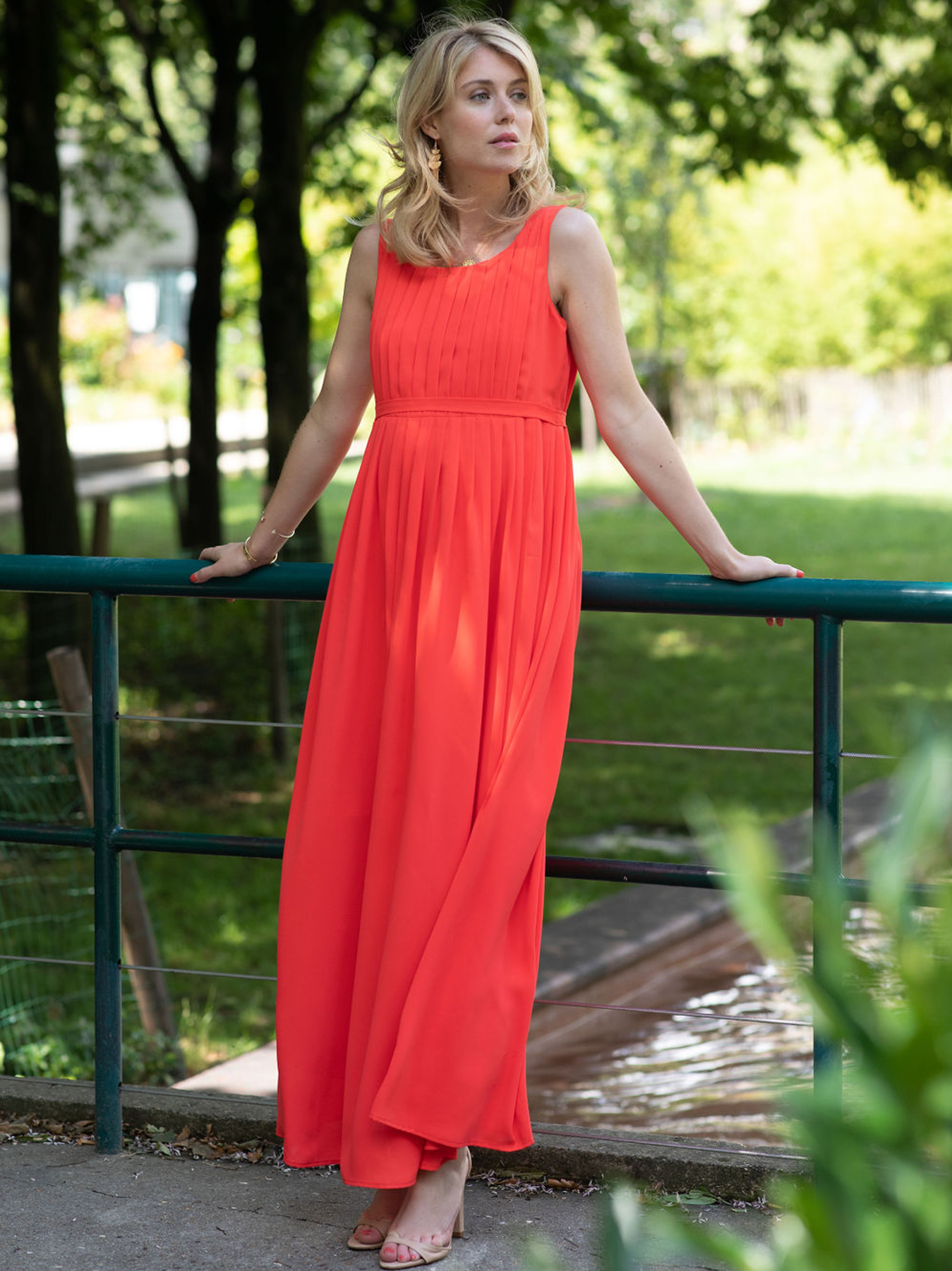 Paula Coral Long Dress