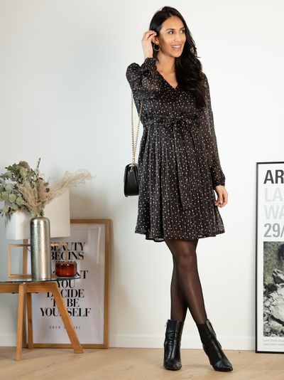 Robe de grossesse à pois Sylvia