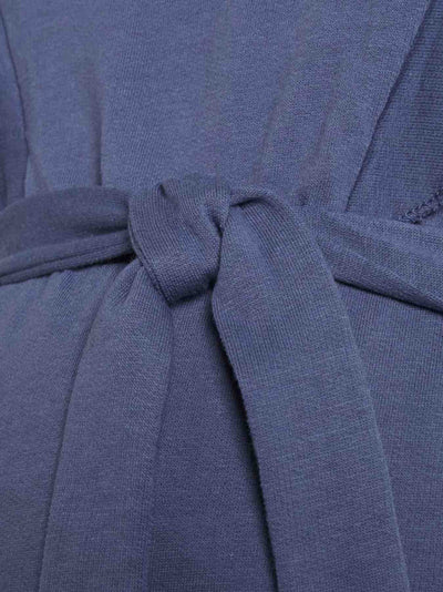 Robe d'été de grossesse à volants bleu