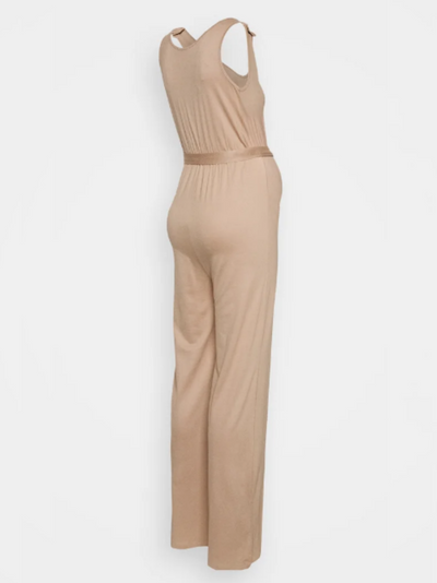 Nude zwangerschaps- en borstvoedingsjumpsuit