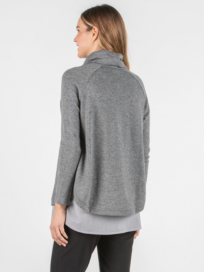 Pull col roulé gris PENELOPE (top pas inclus)