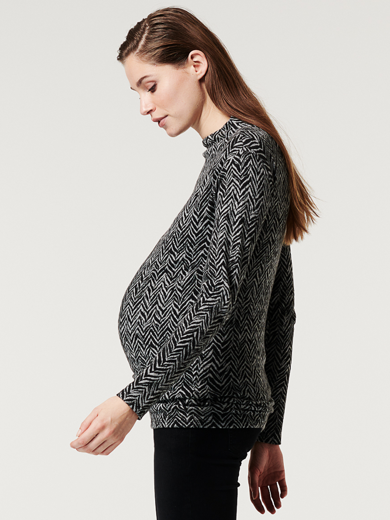 Pull de grossesse zèbré