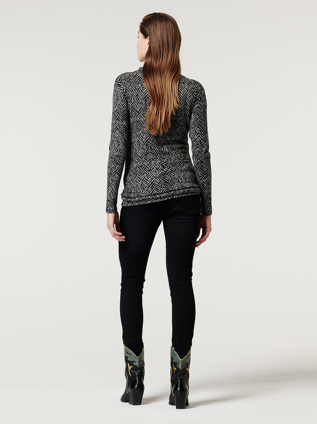 Pull de grossesse zèbré