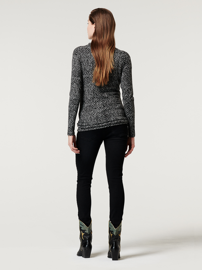 Pull de grossesse zèbré