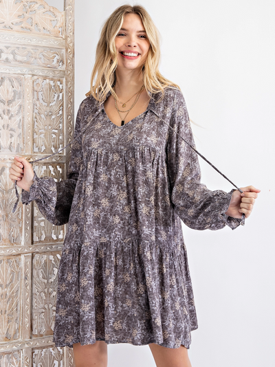 Indian floral mini dress