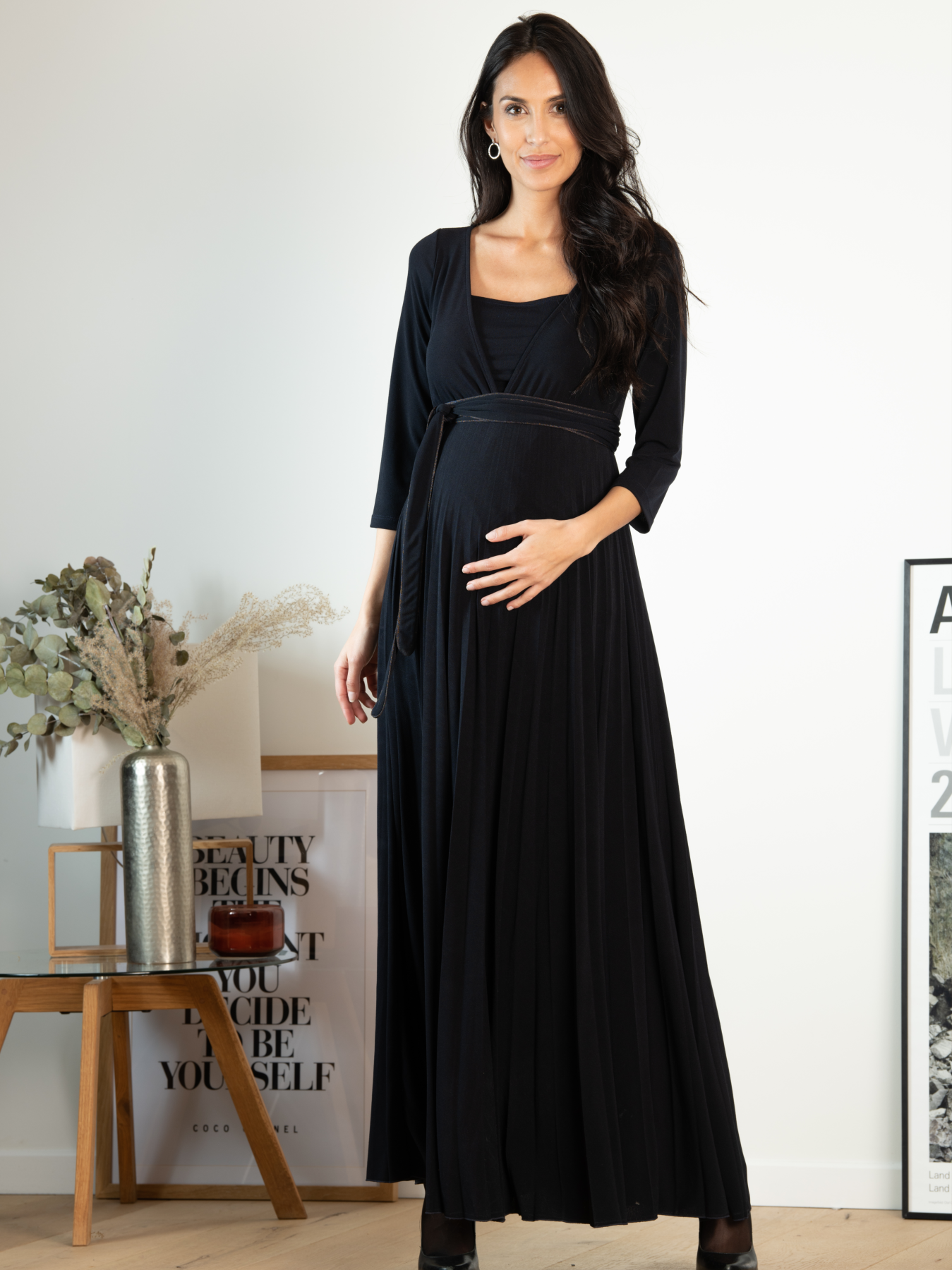 Imani Long Ceremony Dress - Navy