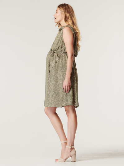 Robe fluide à motif printanier