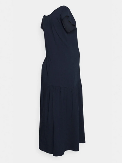 Navy cotton maternity dress