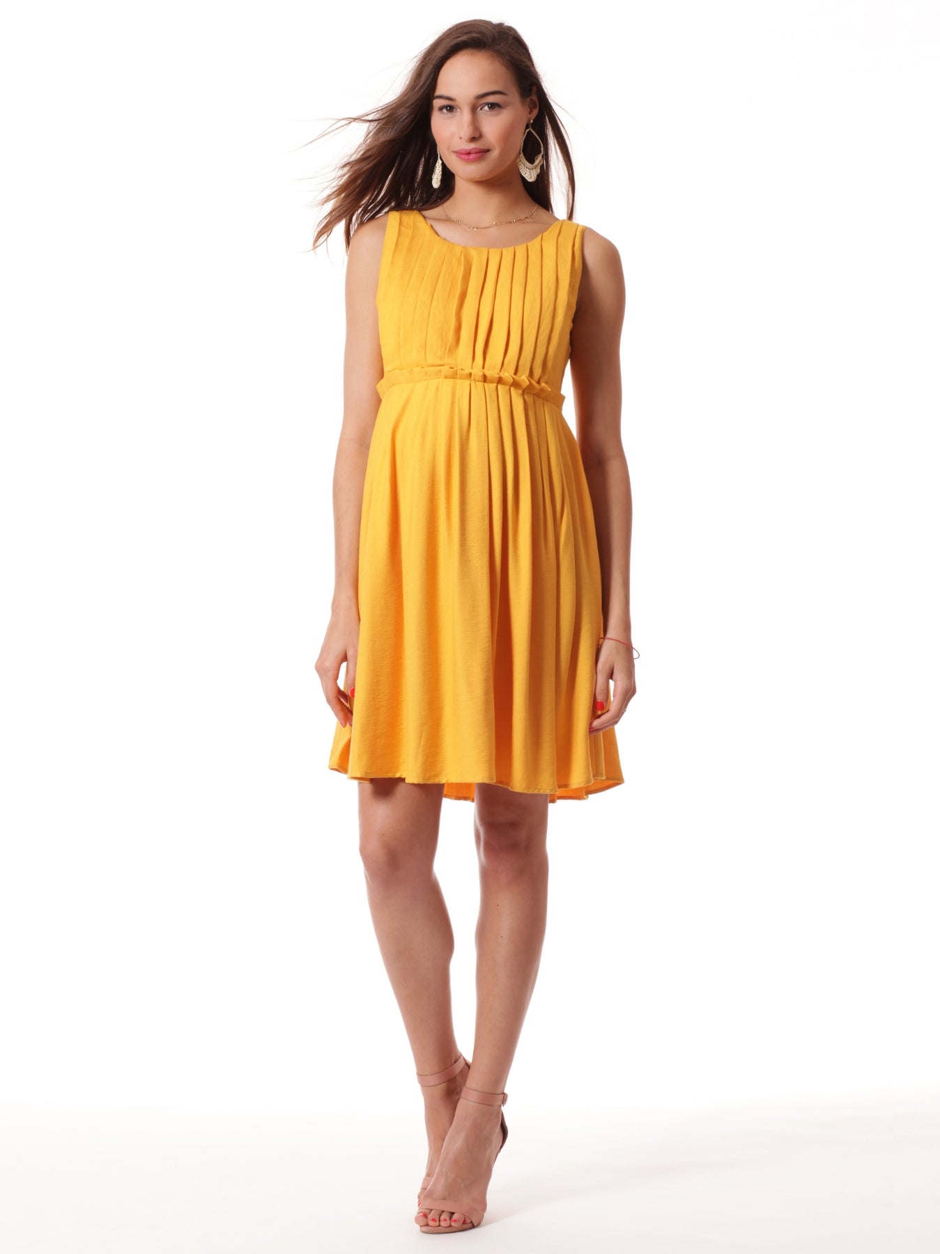 Raffaela Gold maternity and nursing dress