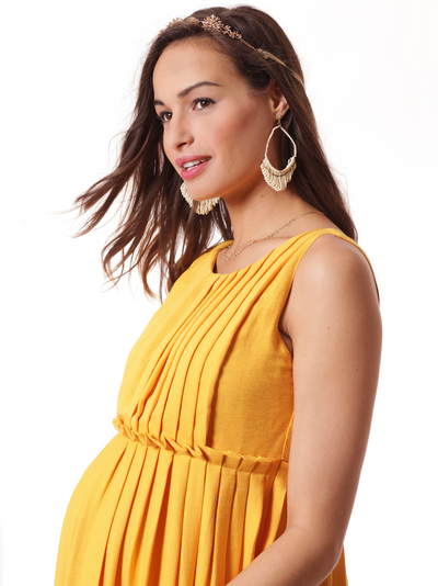 Raffaela Gold maternity and nursing dress