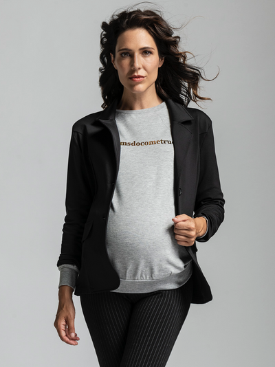Black maternity blazer