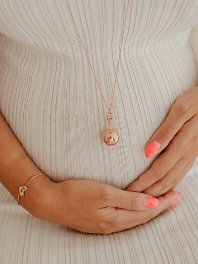 Ensemble bola & bracelet gravure love en plaqué or rose