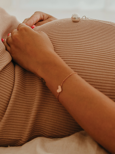 Ensemble bola & bracelet coeur en cristal plaqué argent