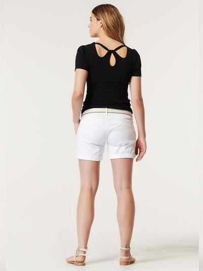 Short de grossesse en coton blanc