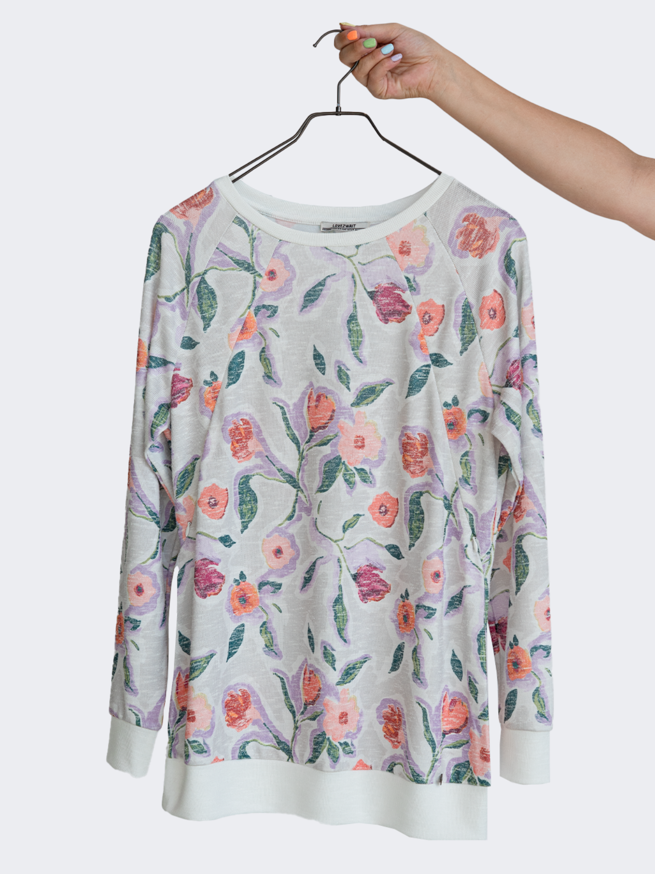 Sweater de grossesse à fleurs