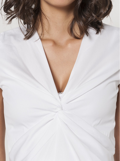 Chic white maternity top