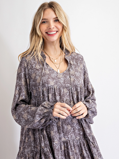 Indian floral mini dress