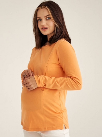 Orange lightweight cotton blouse
