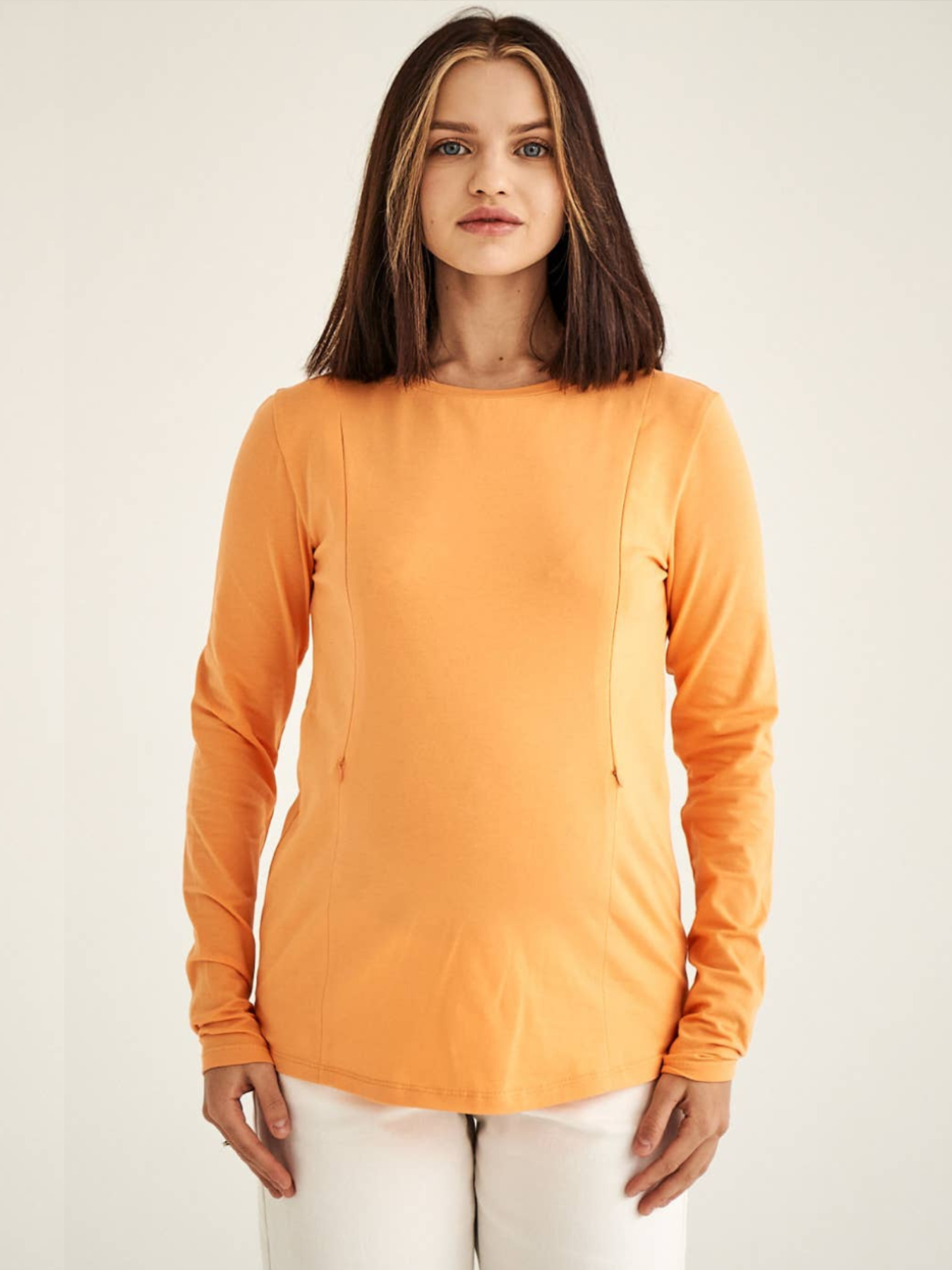 Orange lightweight cotton blouse
