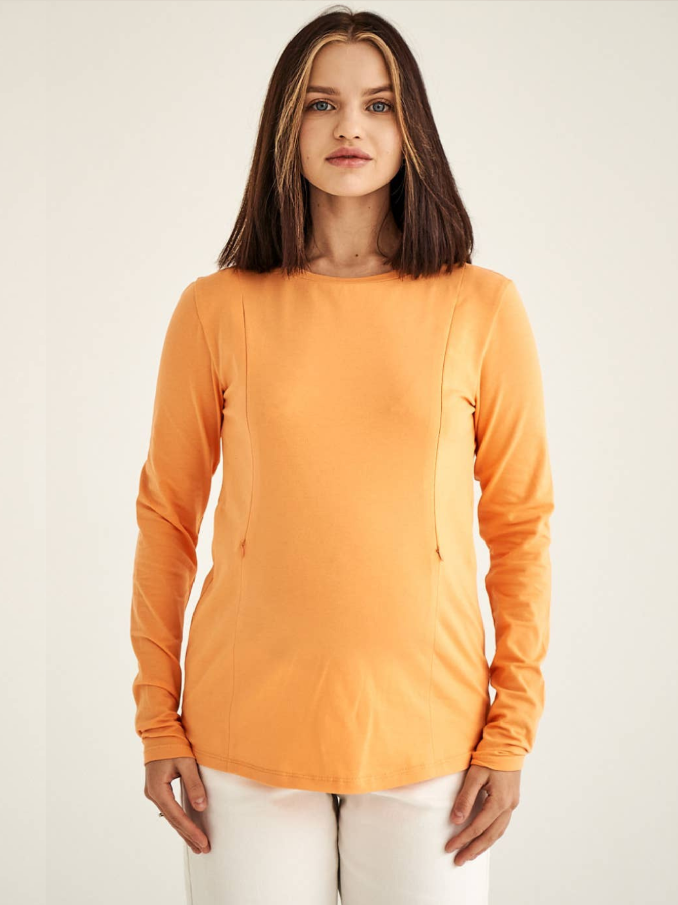 Blouse en coton léger orangé