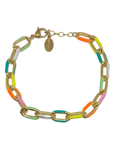 Veelkleurige klaproos armband